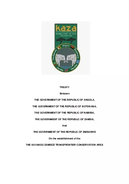 KAZA TFCA TREATY