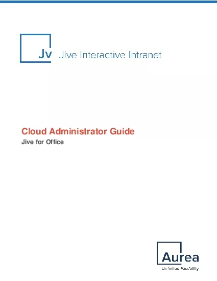 Cloud Administrator GuideJive for Office