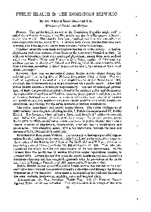 PUBLIC HEALTH IN THE DOMINICAN REPU 3LIC