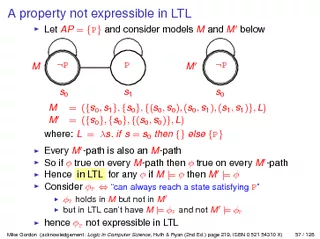 A property not expressible in LTL Let AP and consider