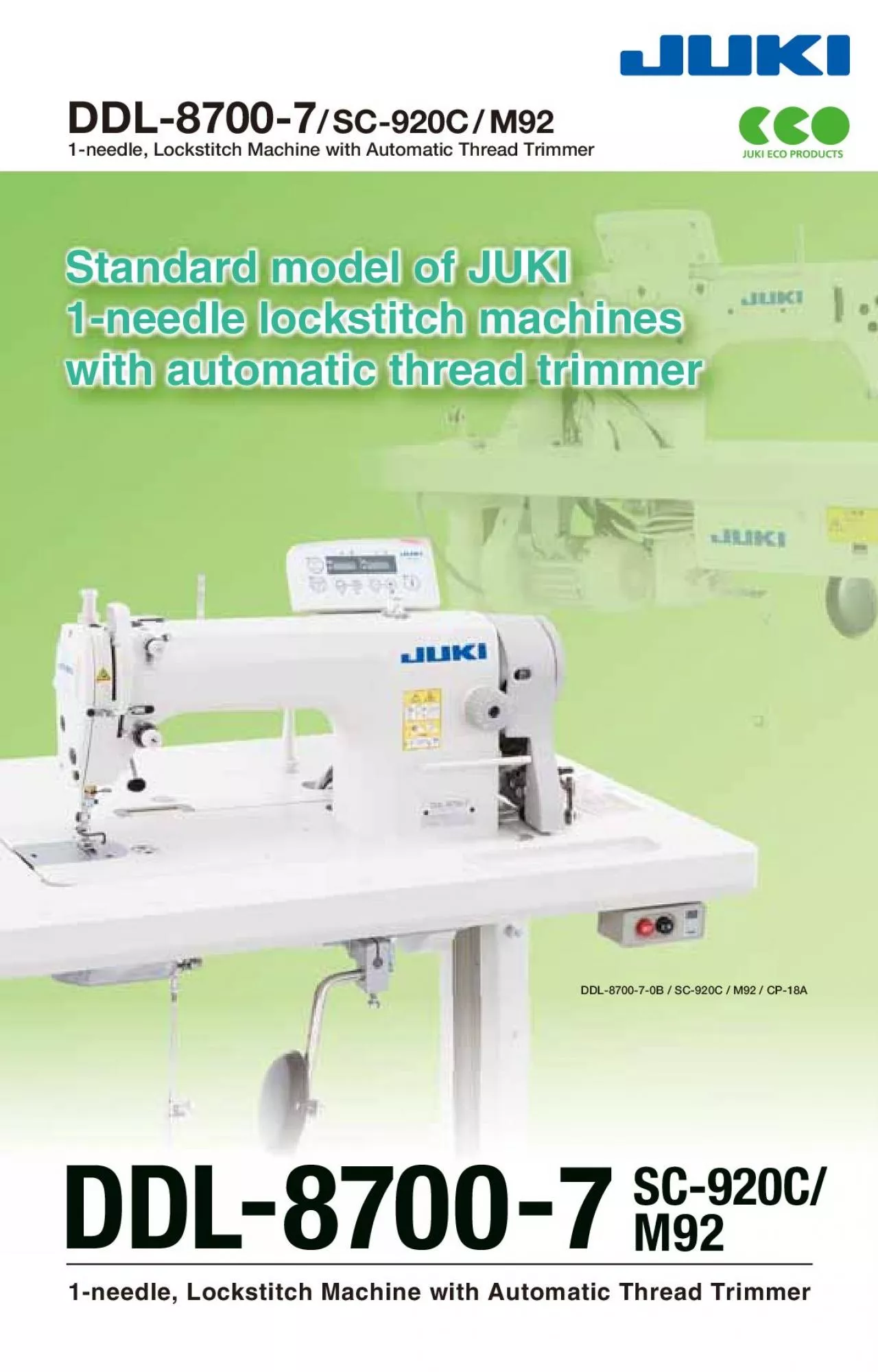 PDF-DDL870070B SC920C M92 CP18A1needle lockstitch machines