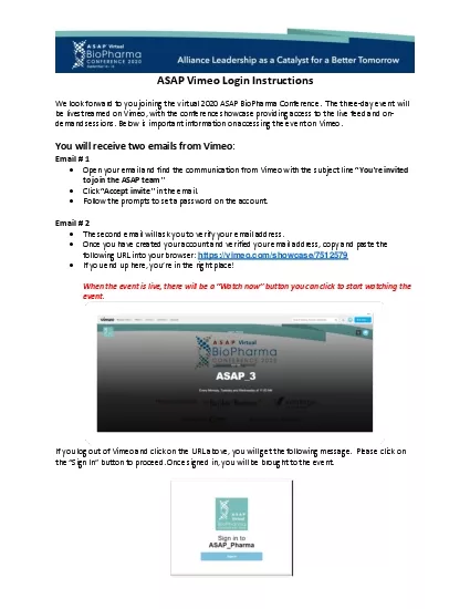 PDF-ASAP Vimeo Login Instructions