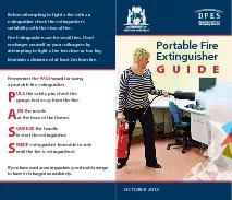Portable Fire Extinguisher GUIDE Remember the PASS wor