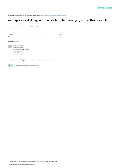 PDF-AcomparisonofstringinstrumentsbasedonwoodpropertiesBiwavscelloShigeruY