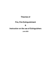 Theories of Fire Fire Extinguishment  Instruction on t