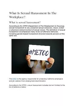 What Is Sexual Harassment In The Workplace?