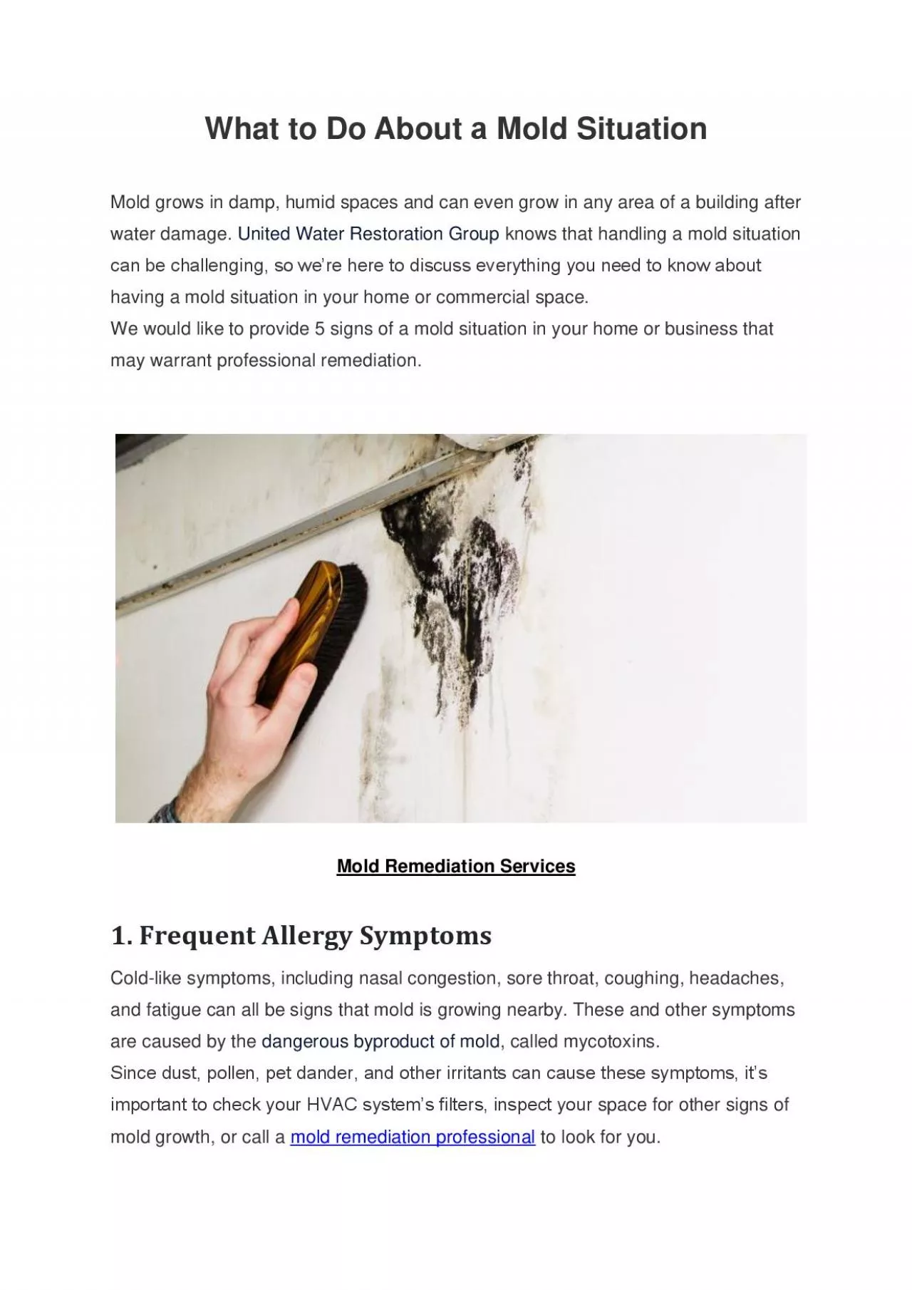 PDF-What to Do About a Mold Situation