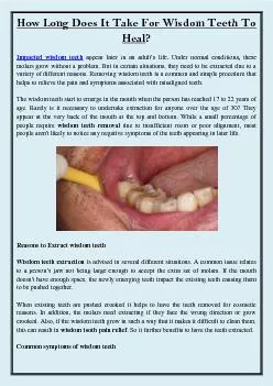 How Long Does It Take For Wisdom Teeth To Heal?