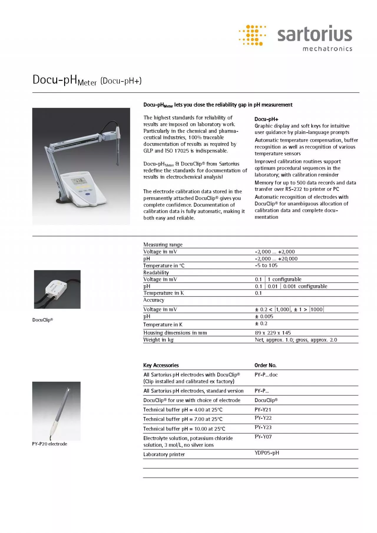 PDF-Measuring range Voltage in mV 2000 133 2000