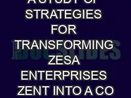 A STUDY OF STRATEGIES FOR TRANSFORMING ZESA ENTERPRISES ZENT INTO A CO