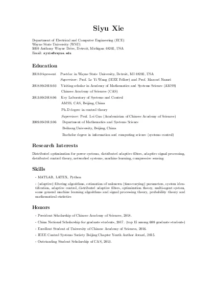 PDF-SiyuXieDepartmentofElectricalandComputerEngineeringECEWayneStateUniver