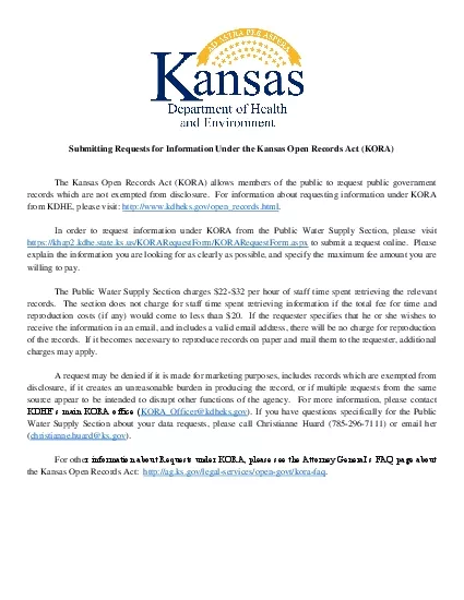 PDF-Submitting Requests for Information Under the Kansas Open Records Act