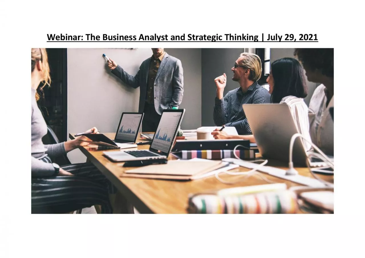 PDF-Webinar: The Business Analyst and Strategic Thinking | July 29, 2021