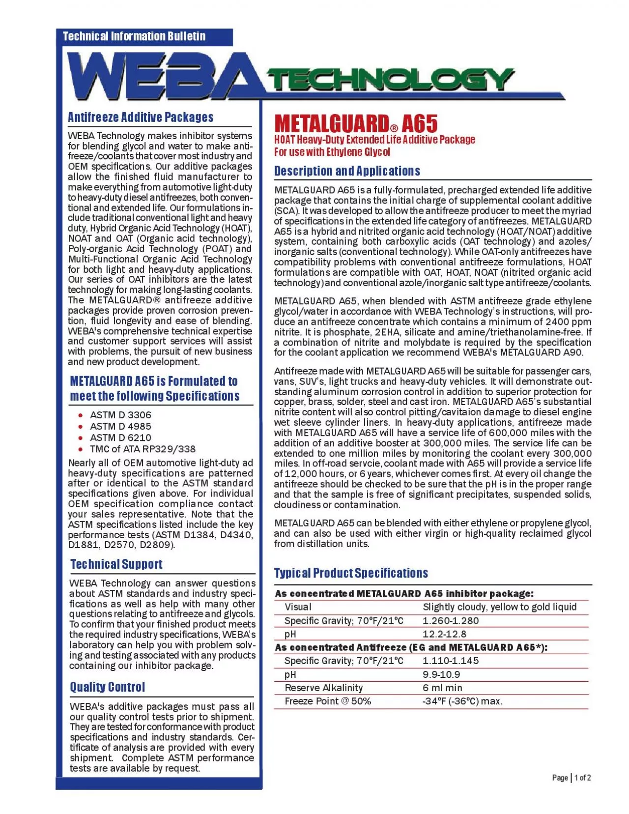 PDF-METALGUARDHOAT HeavyDuty Extended Life Additive Package