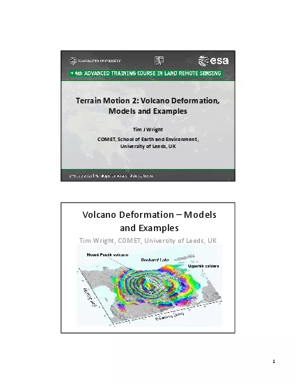 TerrainVolcanoDeformationExamplesWrightCOMETEarthEnvironmentUniversity