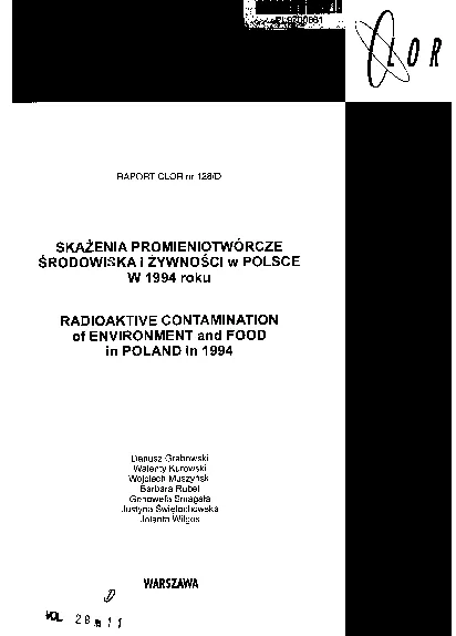 analysis of the radioactive contamination in