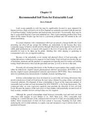 Chapter  Recommended Soil Tests for Extractable Lead