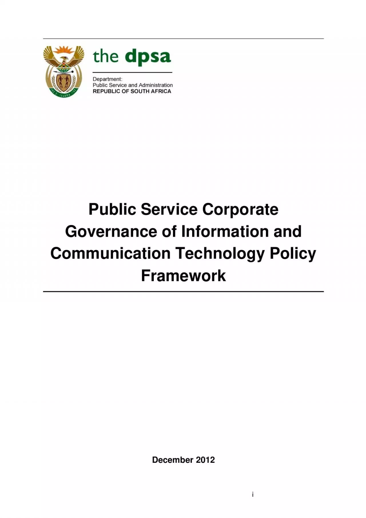 PDF-Public Service Corporate Governance of Information and Communication T