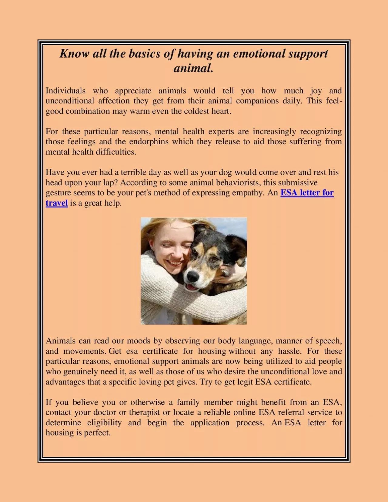 PDF-Know all the basics of having an emotional support animal.