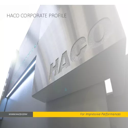 HACO CORPORATE PROFILE