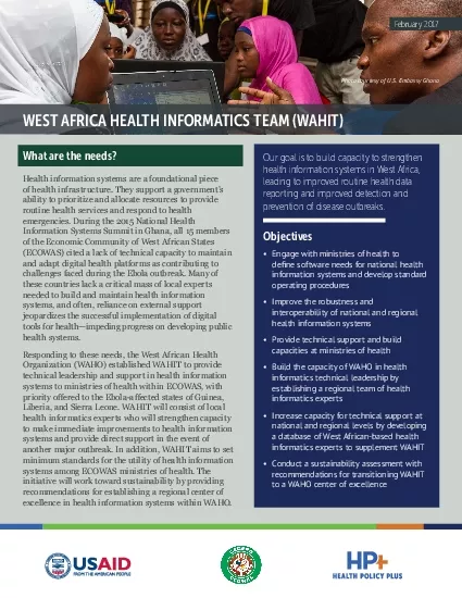 WEST AFRICA HEALTH INFORMATICS TEAM WAHIT
