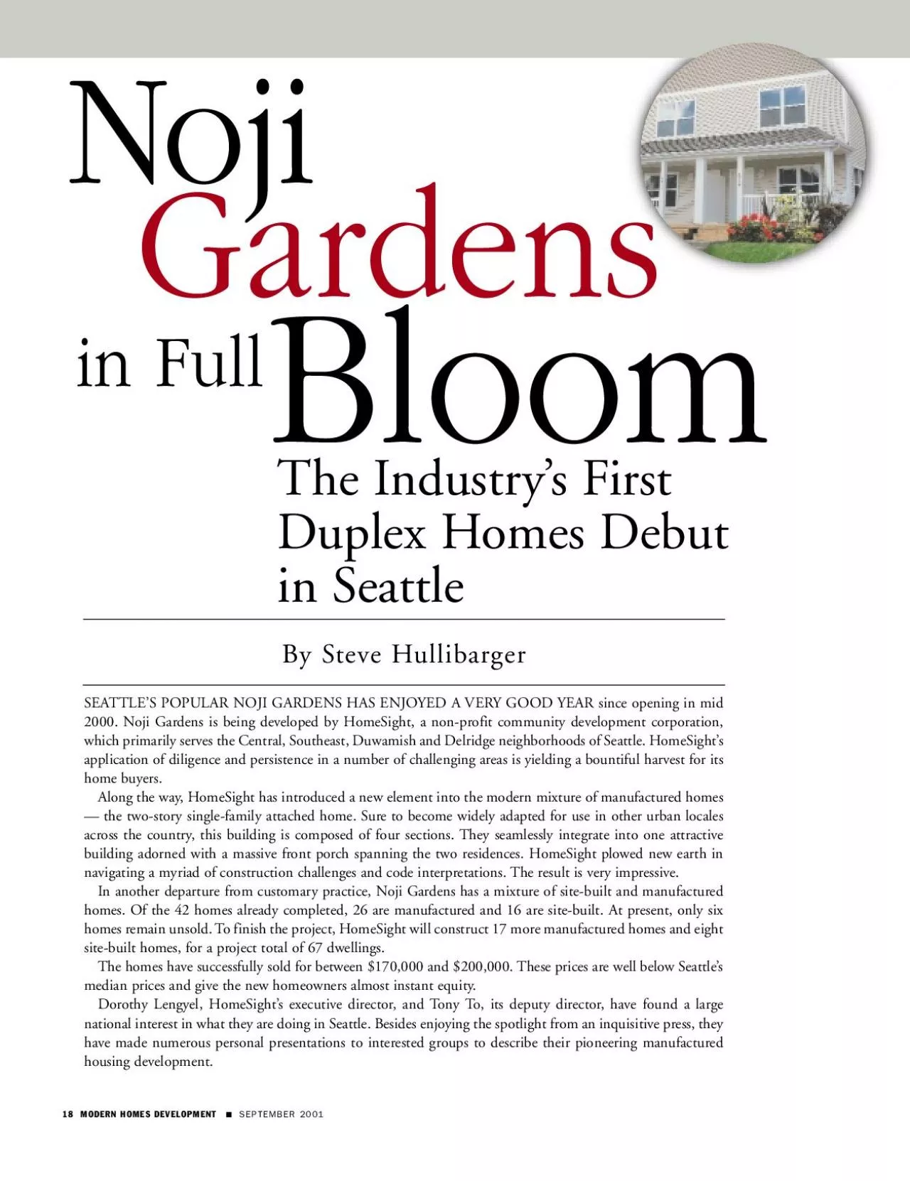 PDF-18MODERN HOMES DEVELOPMENTThe Industrys FirstDuplex Homes Debutin Seat