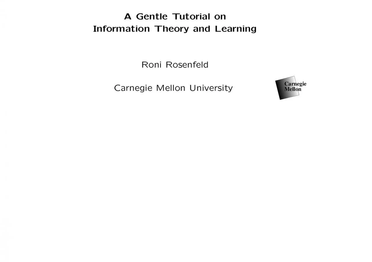 PDF-AGentleTutorialonInformationTheoryandLearningRoniRosenfeldCarnegieMell