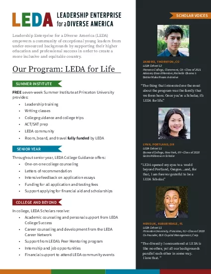 Leadership Enterprise for a Diverse America LEDA