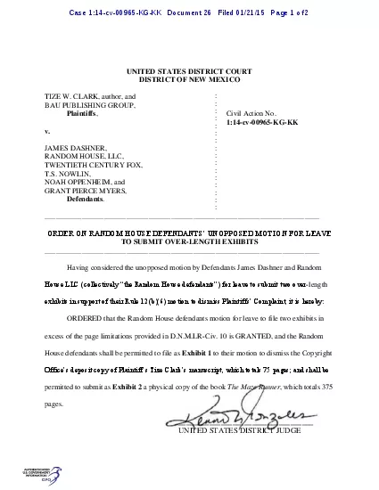 Case 114cv00965KGKK   Document 26   Filed 012115   Page 2 of 2