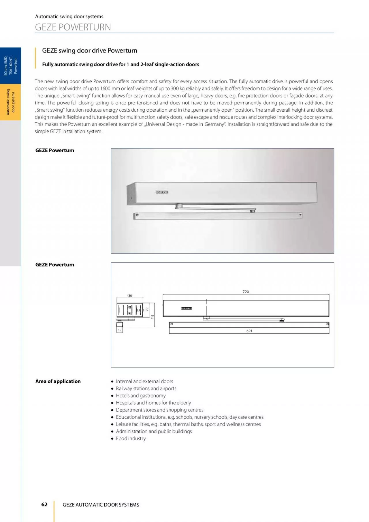 PDF-GEZE swing door drive PowerturnFully automatic swing door drive for 1