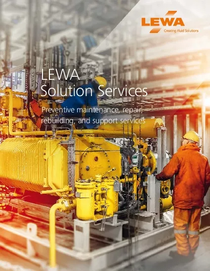 LEWA Solution ServicesPreventive maintenance repairrebuilding and supp