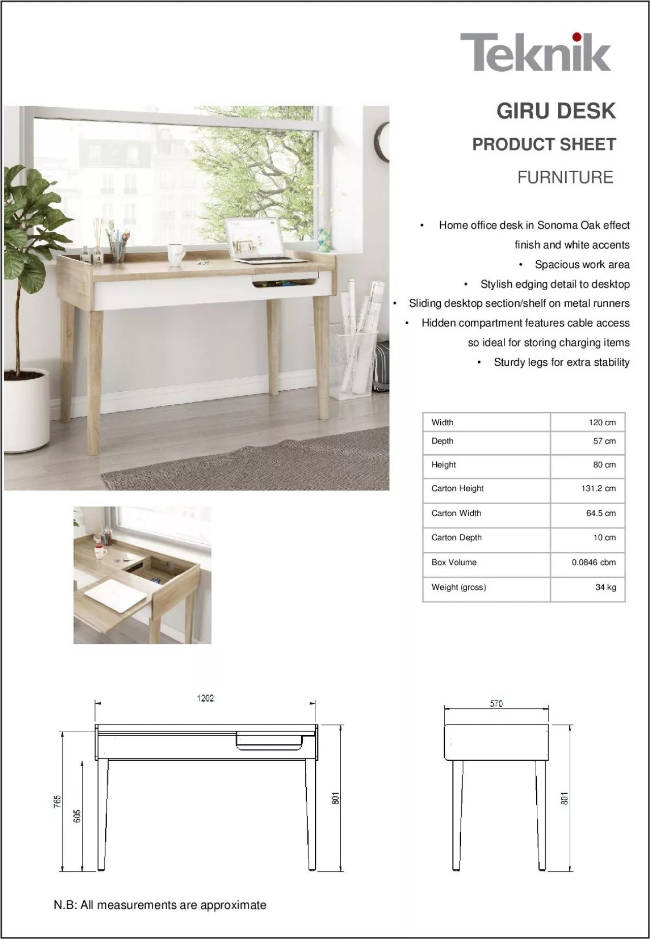 PDF-PRODUCT SHEETGIRU DESK FURNITURE NB All measurements are approximate