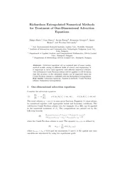 Richardson Extrapolated Numerical Methods for Treatmen