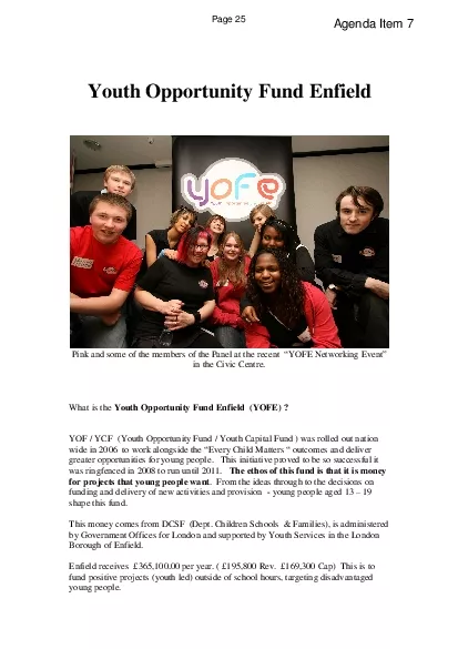 Youth Opportunity Fund Enfield
