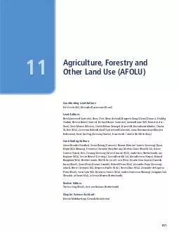 Agriculture Forestry and Coordinating Lead AuthorsPete Smith UK Merced