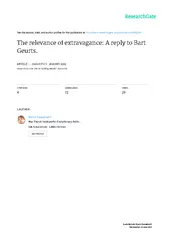 The relevance of extravagance a reply to Bart Geurts M