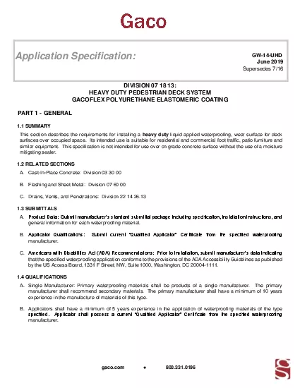 Application Specification
