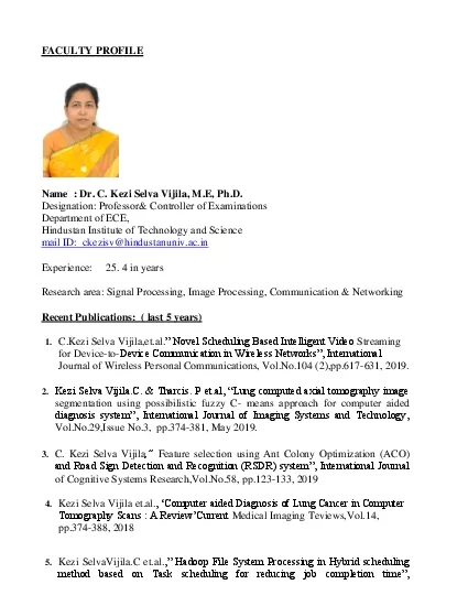 FACULTY PROFILE