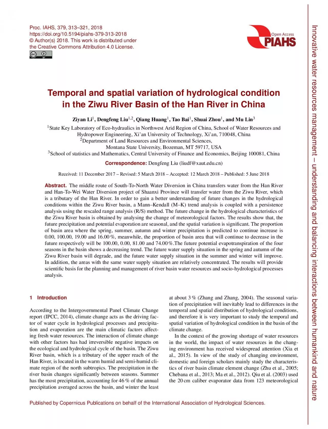 PDF-314LZiyanetalHydrologicalconditionintheZiwuRiverBasinstationsintheYell