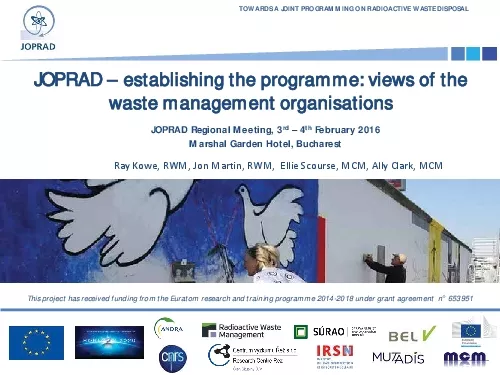 TOWARDS A JOINT PROGRAMMING ON RADIOACTIVE WASTE DISPOSAL  February 3