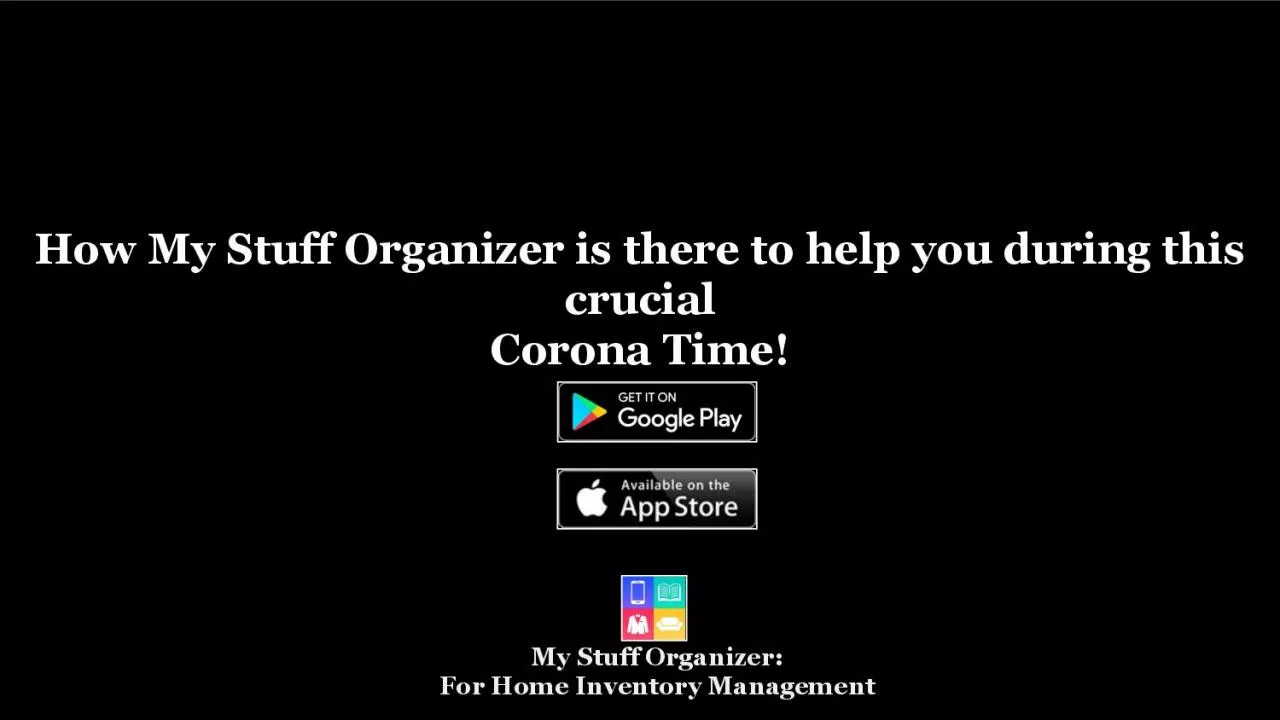 PDF-How My Stuff Organizer is there to help you during this crucial Corona Time?