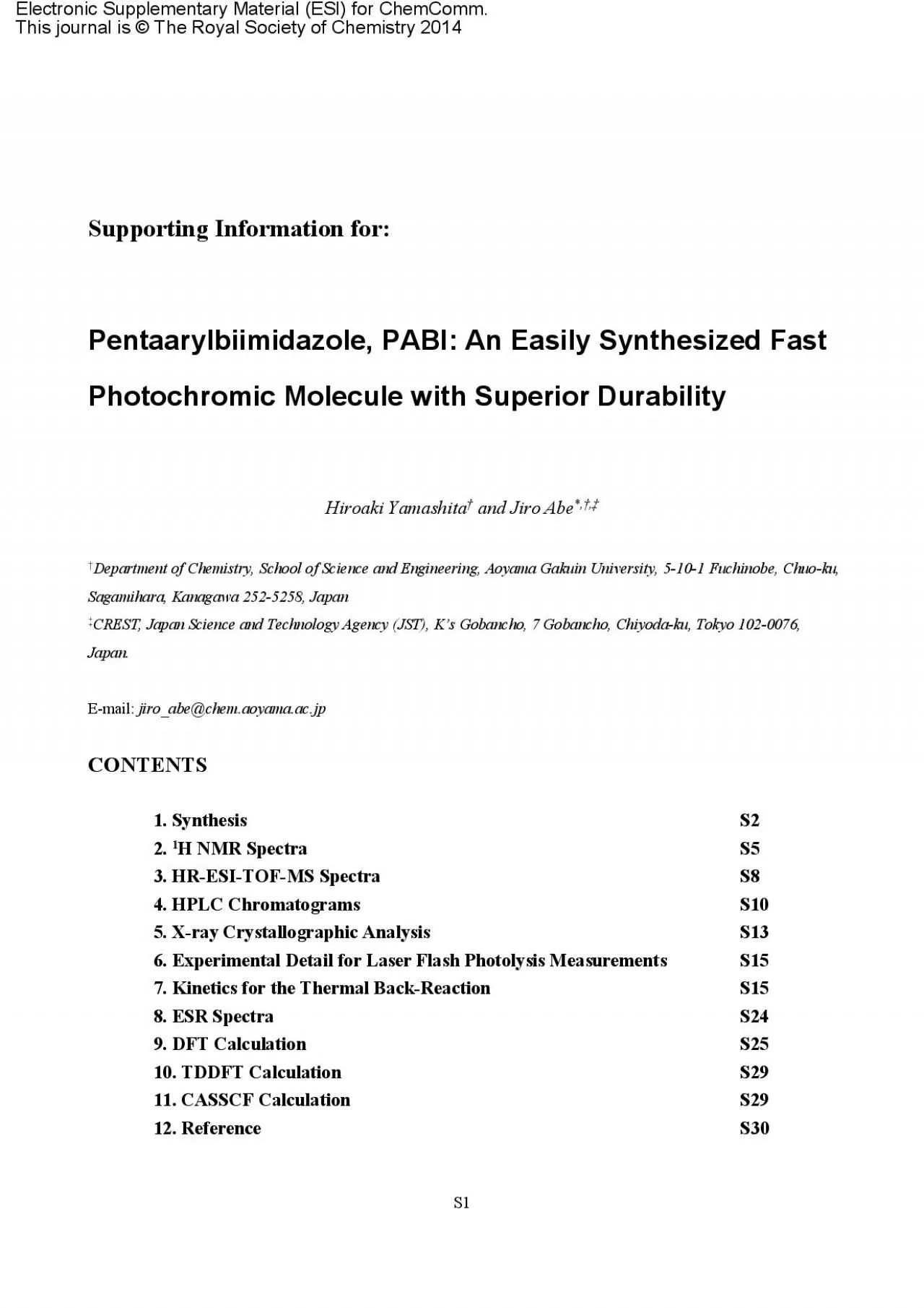 PDF-Supporting Information for Hiroaki YamashitaDepartment of Chemistry S