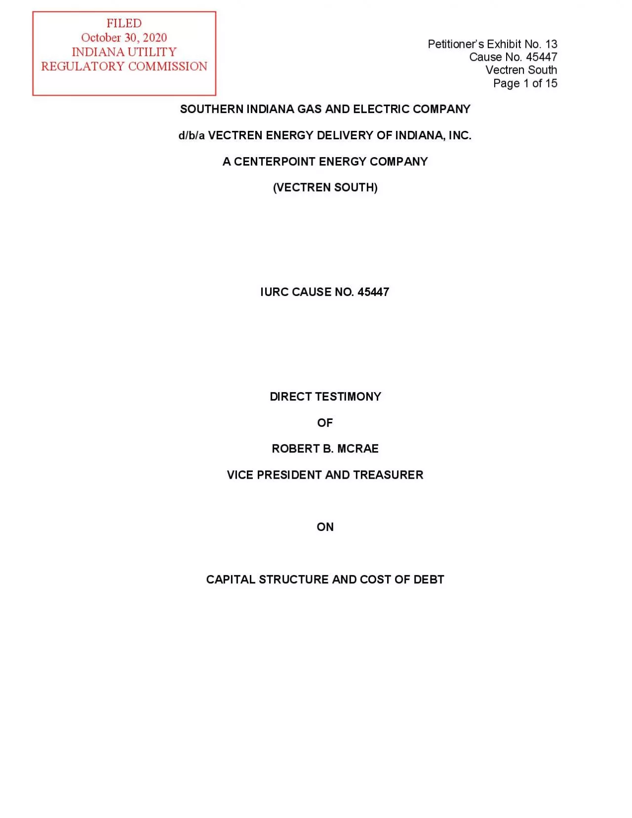 PDF-Petitioners Exhibit No 13 SOUTHERN INDIANA GAS AND ELECTRIC COMPANY d