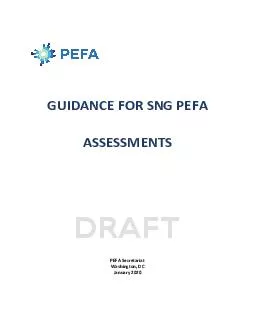 GUIDANCE FOR SNG PEFA