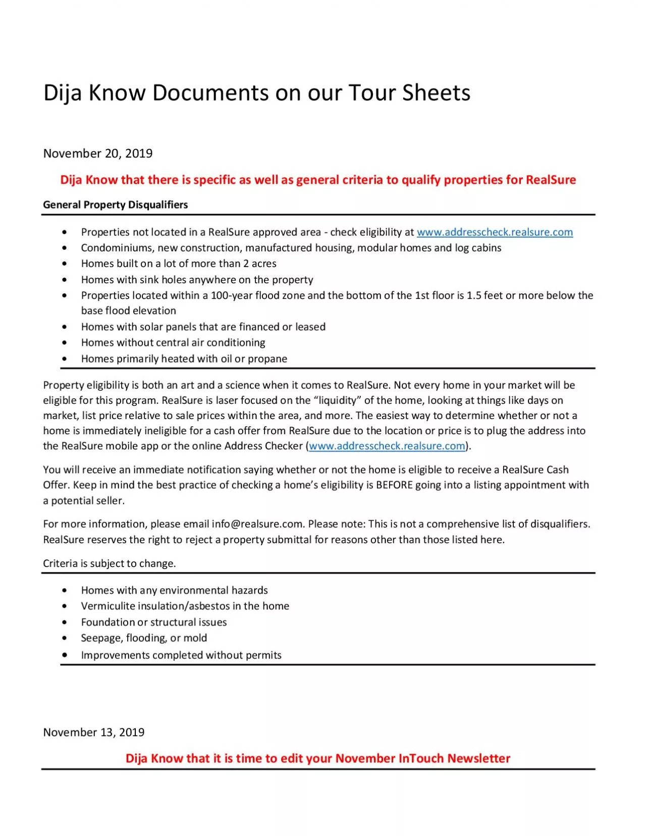 PDF-Dija Know Documents on our Tour Sheets