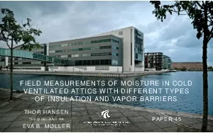 FIELD MEASUREMENTS OF MOISTURE IN COLD