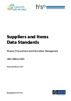 Suppliers and Items