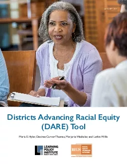 Districts Advancing Racial Equity DARE ToolMaria E Hyler Desiree Carve