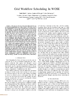 GridWorkowSchedulingInWOSEYashPatelAndrewStephenMGoughJohnDarlingtonLo