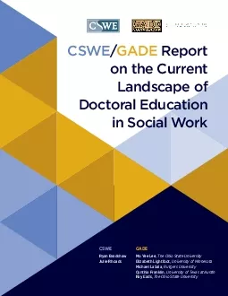 CSWE Reporton the Current Landscape of Doctoral Education     in Socia